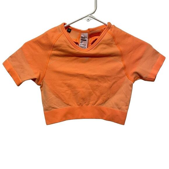 Gymshark Ultra‎ Seamless Crop Top in Neon Orange - Picture 1 of 6